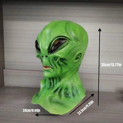Alien Latex Mask Headgear, Halloween Horror and Funny Holiday Costume, Cosplay, Escape Room, Haunted House