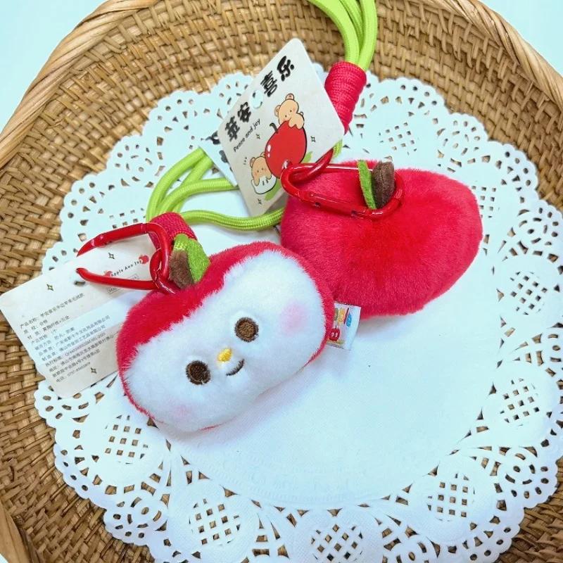 10Cm Squishy Fruit Plush Toy Stuffed Red Apple Plush Pendant Soft Food Plush Key Chain Peluche Kids Birthday Gift Christmas Gift