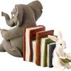 Elephant and Rabbit Resin Statue Bookend Decorative Ornaments Bookholder Crafts Book Standing Desk Decoration Home Accessories
