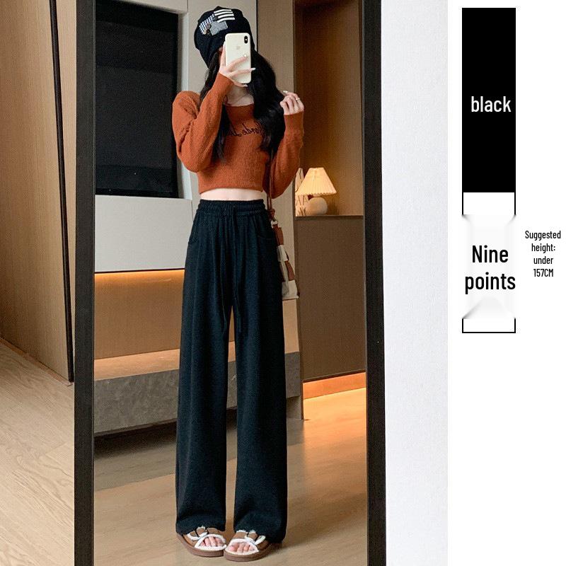 

Spring/Summer High-Waisted Slimming Wide-Leg Trousers for Petite Women 3XL 75-82 kg