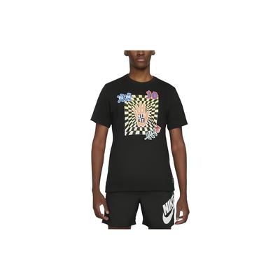 Casual Breathable Round Neck Short Sleeve T-Shirt Men Tops Black DJ1381-010