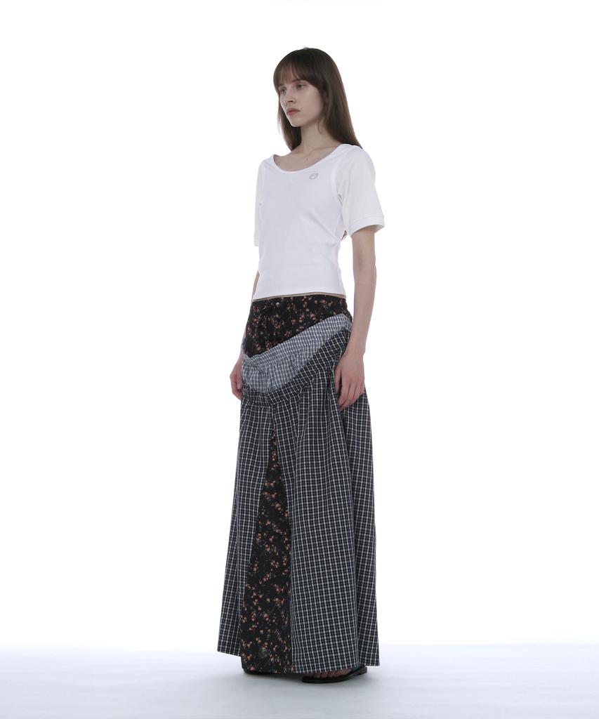 Partimento Woman Multi-Layered Maxi Skirt_Floral