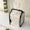 Striped Cotton Standing Tissue Dispenser Easy Cleaning Designs Space Saving Storage Solution for Countertops