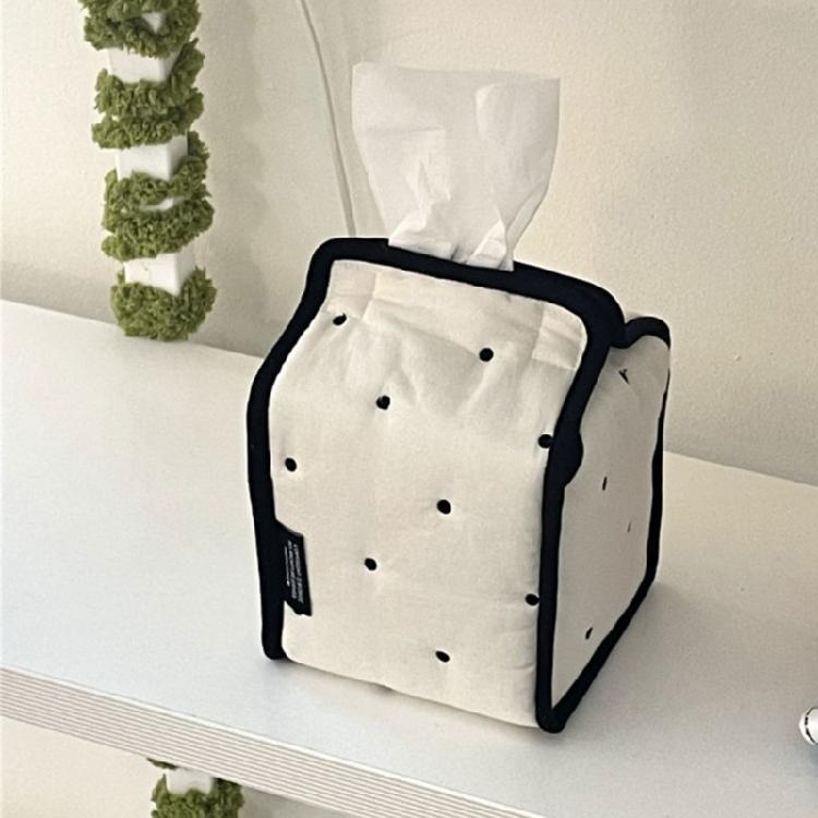 Striped Cotton Standing Tissue Dispenser Easy Cleaning Designs Space Saving Storage Solution for Countertops