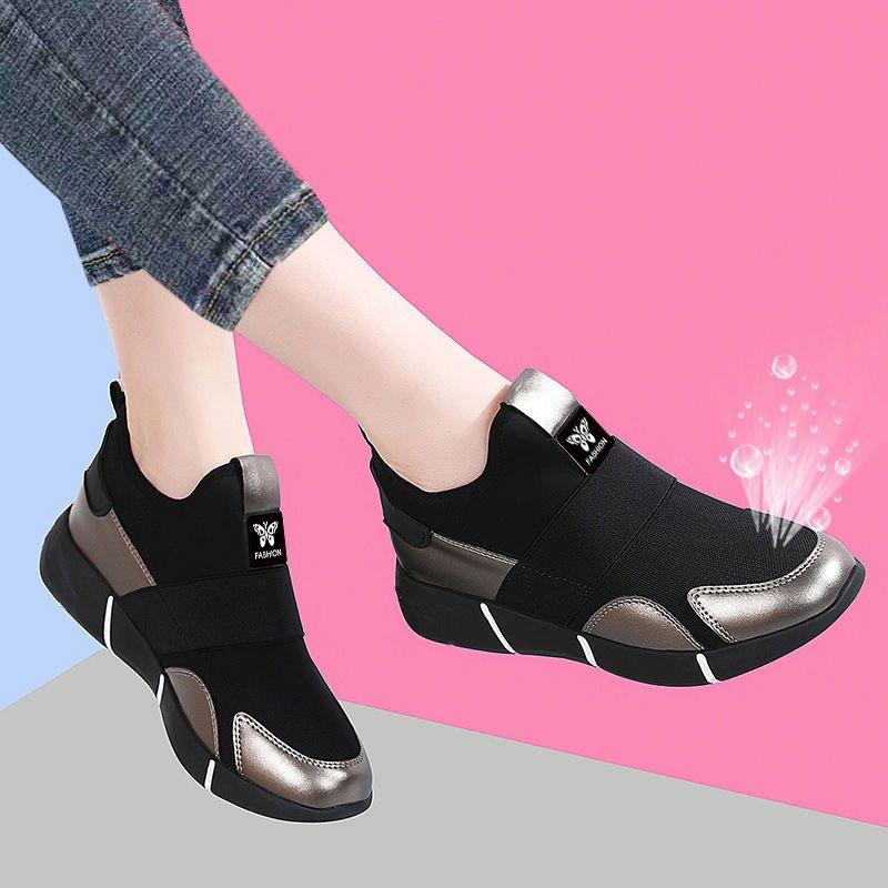 Soft-soled mother shoes women's 2025 summer new one-pedal middle-aged women's shoes lace-up casual sports shoes