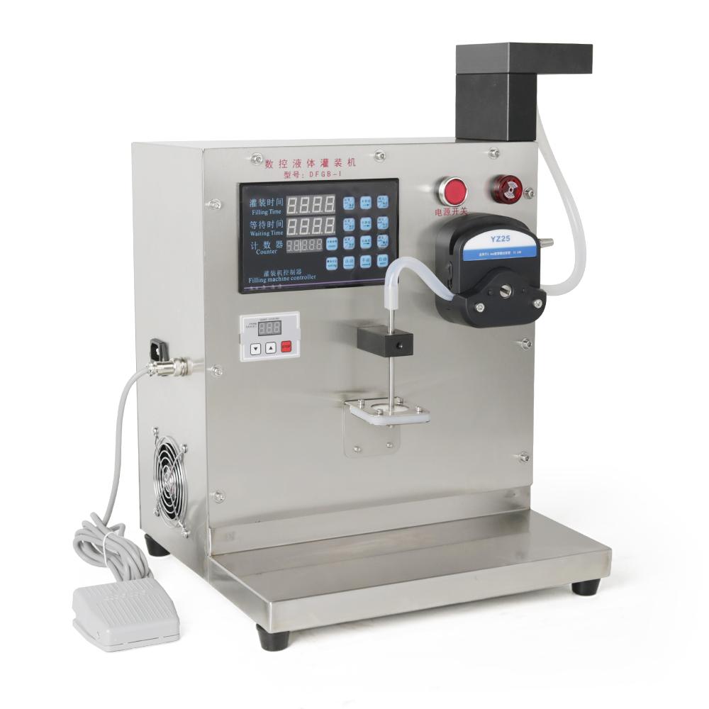 ZONESUN Semi Automatic Filling Machine Peristaltic Pump Nail Polish Thick Liquid Honey Single Nozzle Pigment Vial Bottle Filler