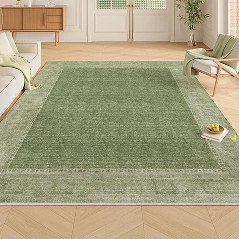 Carpet for Living Room Carpet Machine Washable Anti-slip Floor Mat French Persian Green Rug Large Size Home Decor Rugs Alfombra