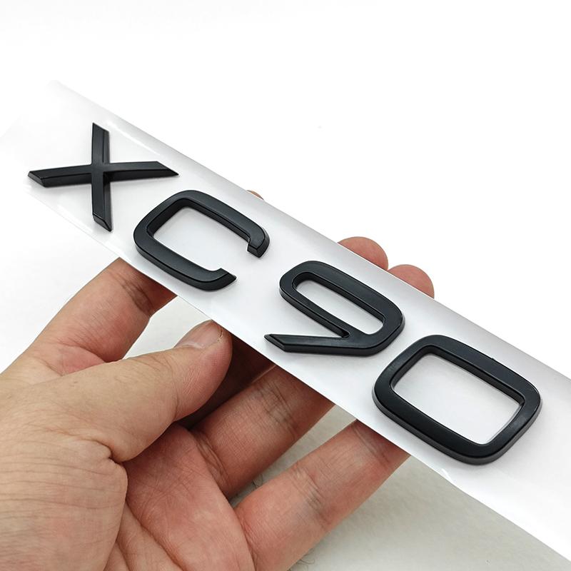 3D ABS Rear Trunk Letters Emblem For XC90 XC60 XC40 S90 S60 S40 AWD Car Styling Badge Chrome Black Sticker Accessories