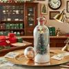 Recordable Christmas Tree Message Bottle Xmas Holiday Keepsake Christmas Props Snowy Scene In Nostalgic Bottle