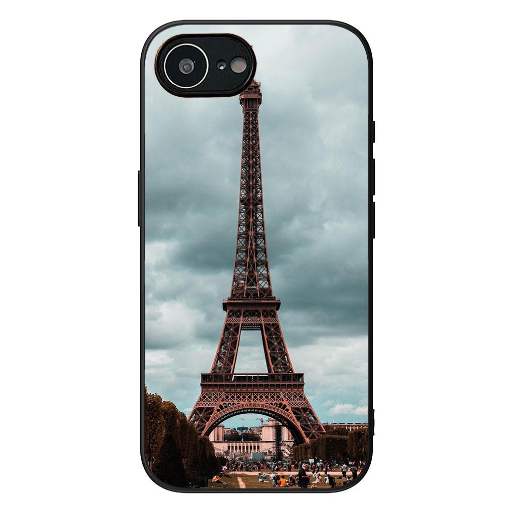 Love Paris Eiffel tower pink Phone Cover Case for Apple iPhone 16 15 14 Plus 13 12 Mini 17 Pro Max + ProMax 16E Air 16+ Casing