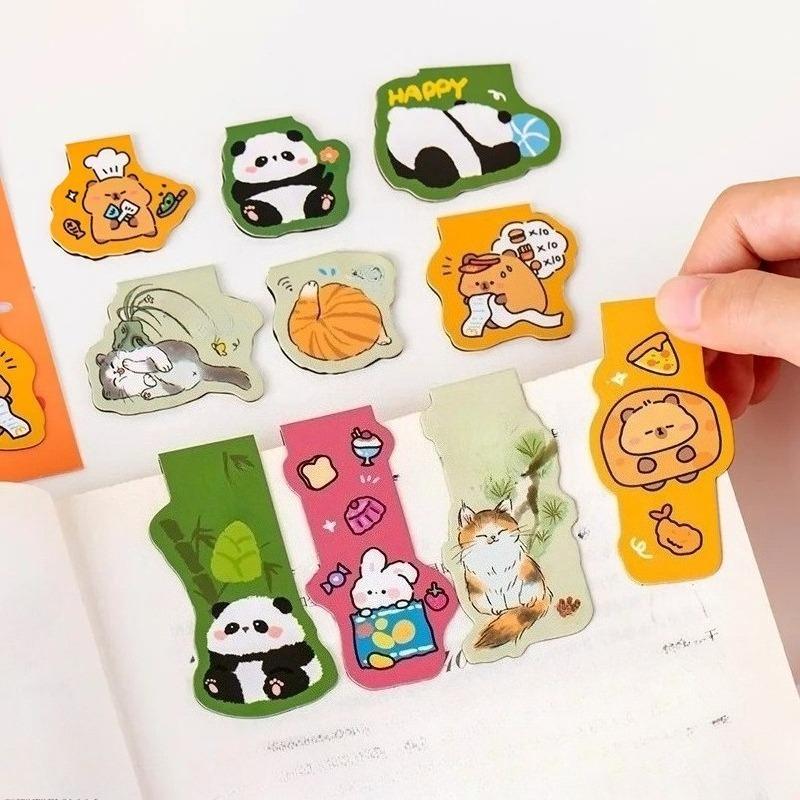 1 Stück Niedliches Tier Kombination Magnetlesezeichen Schüler Magnetlesezeichen Niedliche Schulbürobedarf Schreibwaren Kunstbedarf