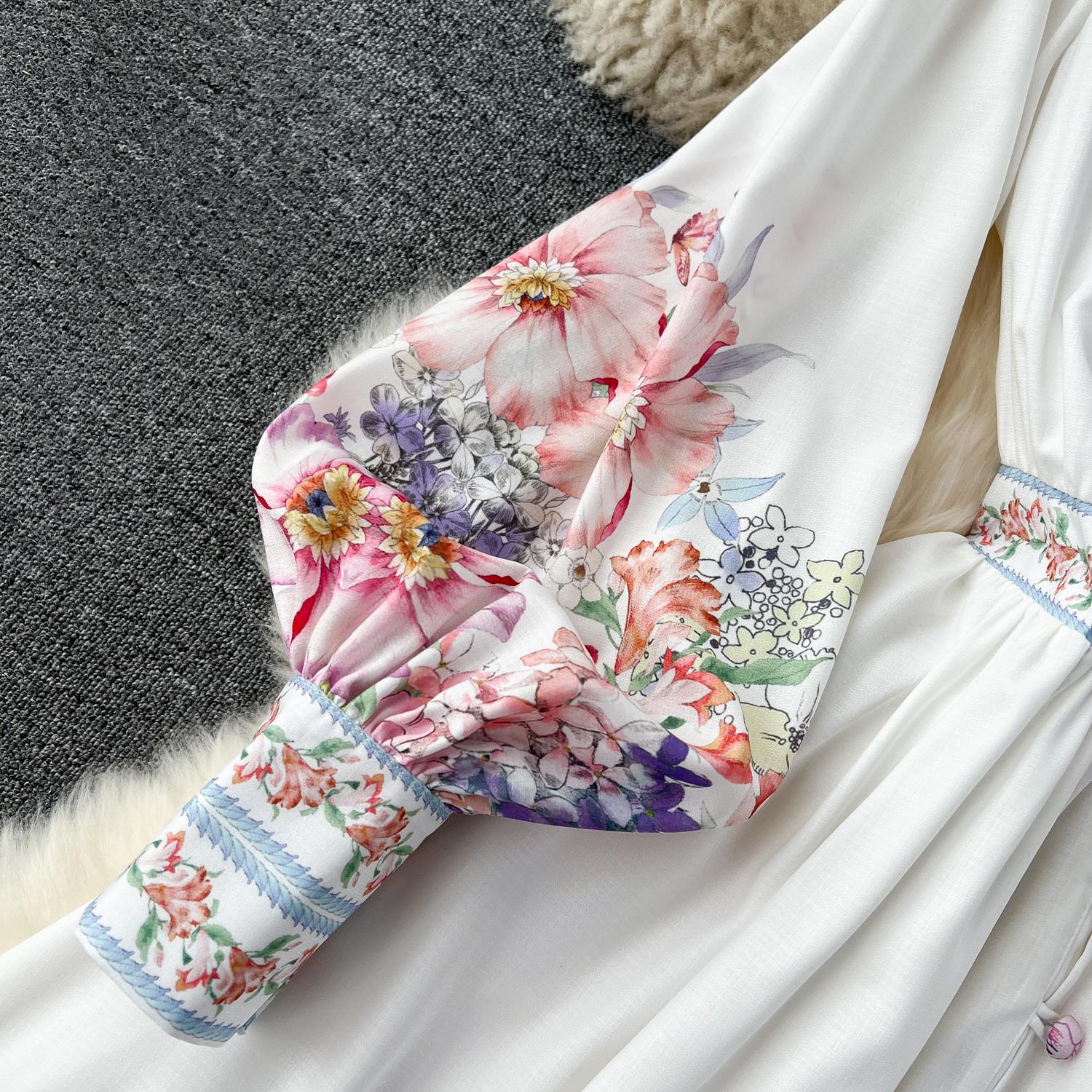 Весеннее вечернее платье с французским принтом для женщин — фото 18