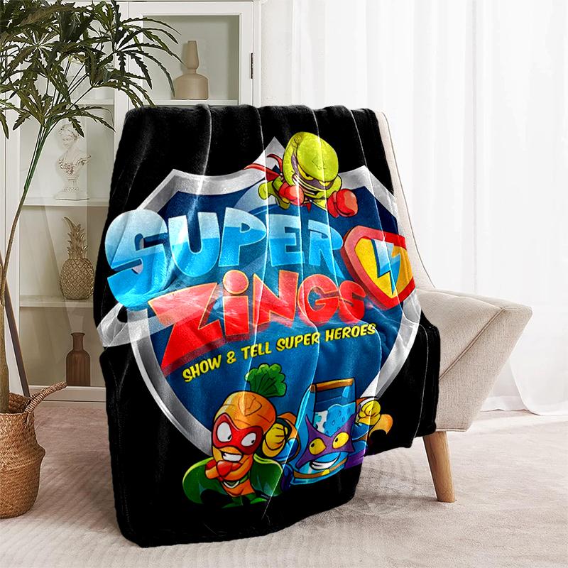 1pc Blanket Superthings Print Design, Lightweight Blanket for Sofa, Bed- Soft &Warm, Gift for All Seasons like Christmas, Halloween