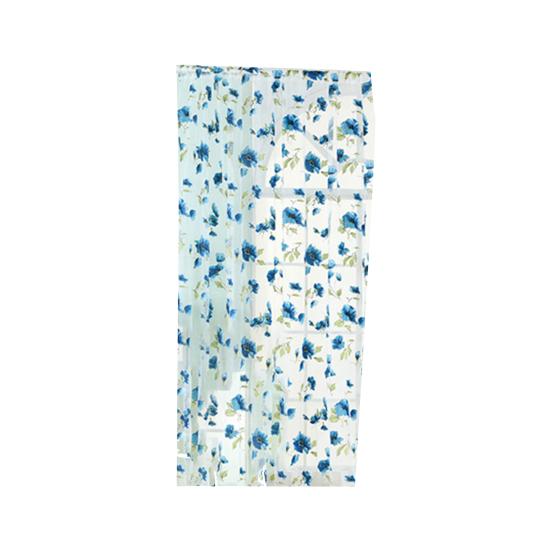 

Драпированная марлевая романтическая легкая занавеска с цветочным принтом, красивая оконная занавеска для двери, окна комнаты синий