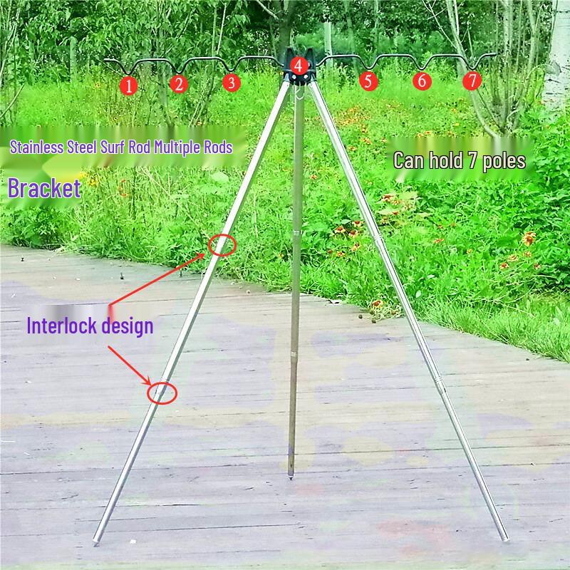 Oeny Telescopic Aluminum Alloy Fishing Rod Holder Tripod