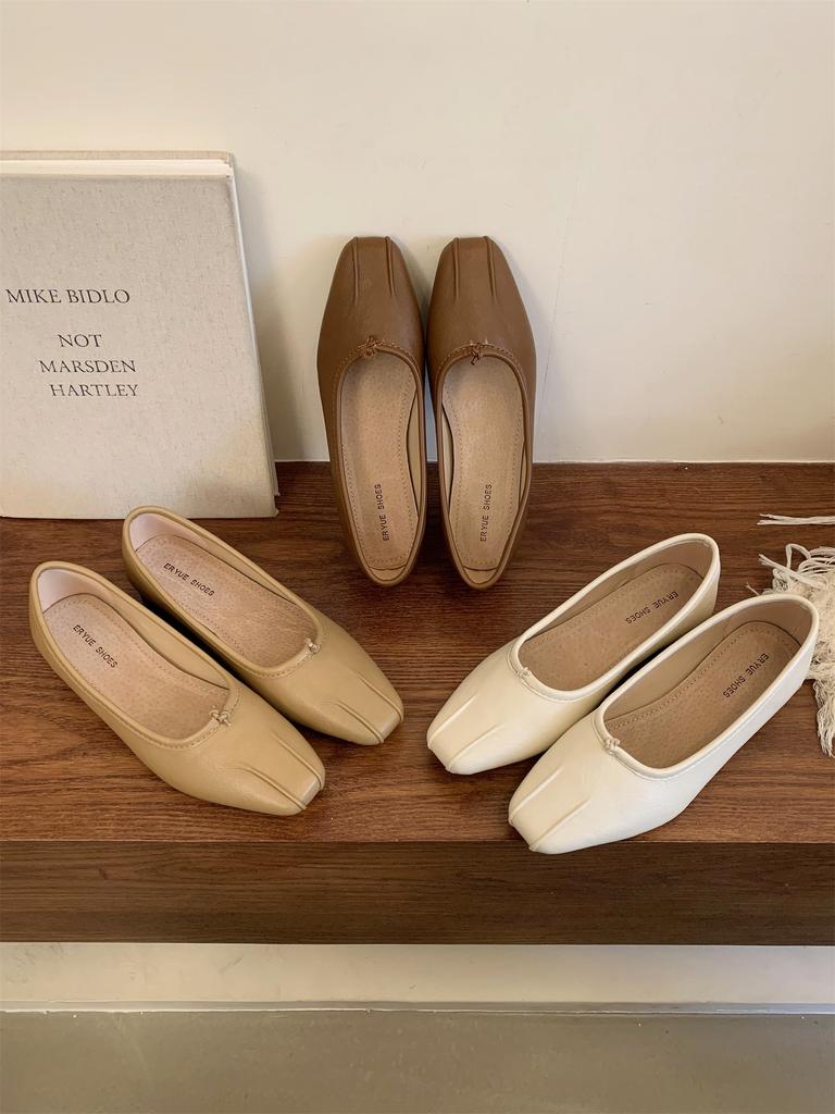 Mode 2025 Frühling Neu Slipper Outdoor Casual Komfort Basic Schuhe Auf Absatz Retro Mary Janes Täglich Loafer Pantoletten Damen Ballerinas