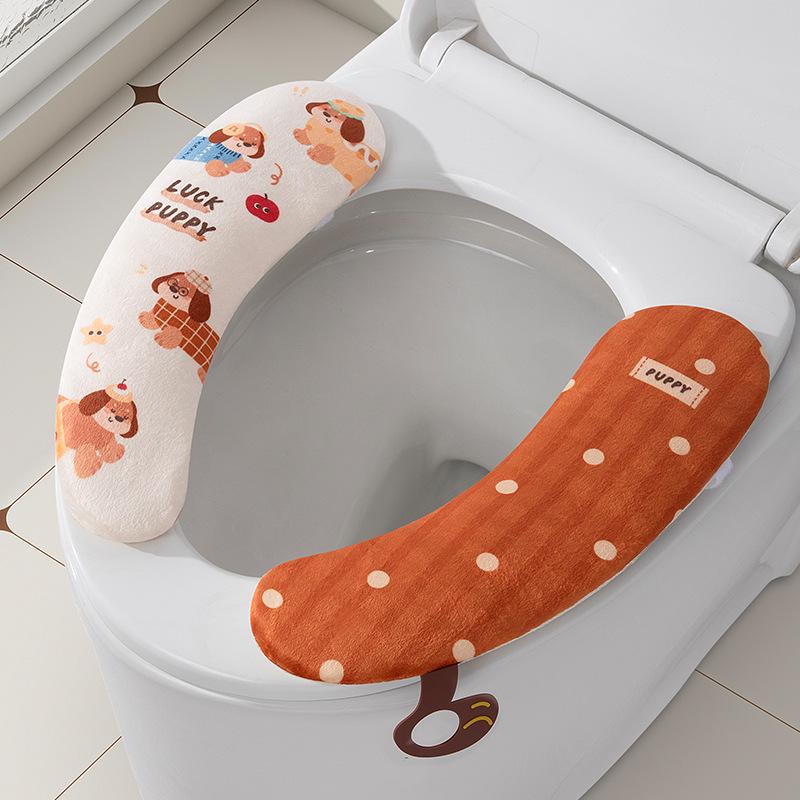 

Winter Thick Toilet Seat Cushion: Non-marking Adhesive Pad