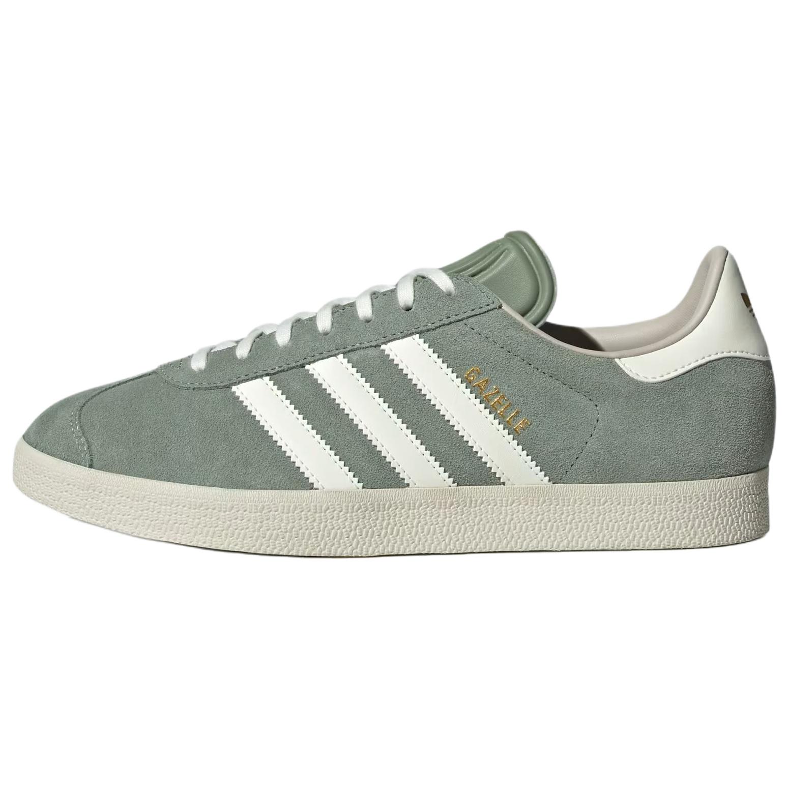 

adidas Gazelle Silver Green Unisex Sneakers Off-White Beige JP7783 42