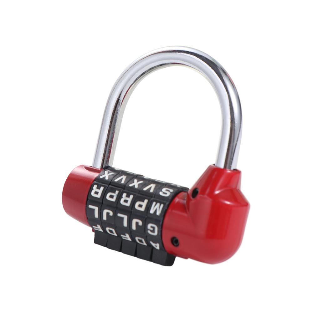 

Security 5 Letter Combination Padlock Changeable Safely Code Code Password Lock Zinc Alloy Anti-theft Travel Password Lock Gym червоний