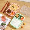 Mikrowellen-Lunchbox, Weizenstroh, Geschirr, Frischhaltedose, für Kinder, Kinder, Schule, Büro, tragbare Bento-Box, Lunch-Tasche