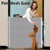 2025 Hot Retractable Pet Gate - Anti-Escape Reinforced Mesh, No-Drill Safety Barrier for Puppies/Kittens, Stairs/Hallway/Balcony