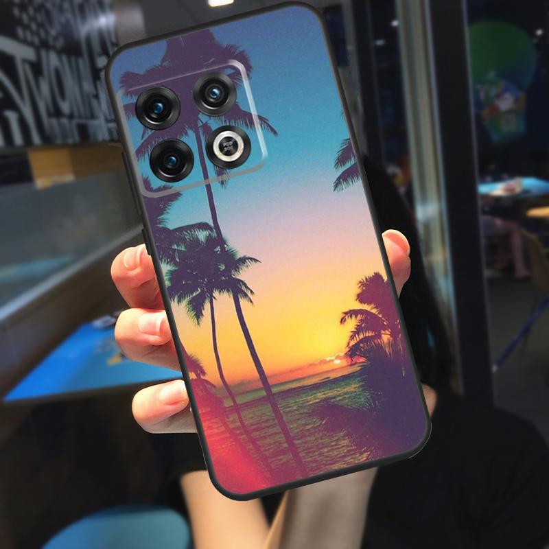 sunset palm trees Funda For OnePlus 12R 13 R 12 11 9 10 Pro 8T 9RT 10T OnePlus Nord 4 CE 2 3 Lite N20 N30 Case