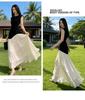 Korean Casual Sleeveless Color Block Mesh Maxi Dress - Women's Summer Slimming Style