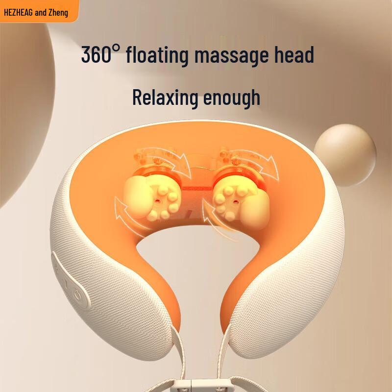 HeZheng Cordless Neck Massager with Heat and Kneading CN plug (adapter included)