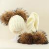Kids Winter Warm Knitted Set Pom‑pom Hat Scarf Gloves 3‑Pcs Set Or Single Beanie Hat Windproof Ear Protection For Boys Girls Cold Weather Outdoor
