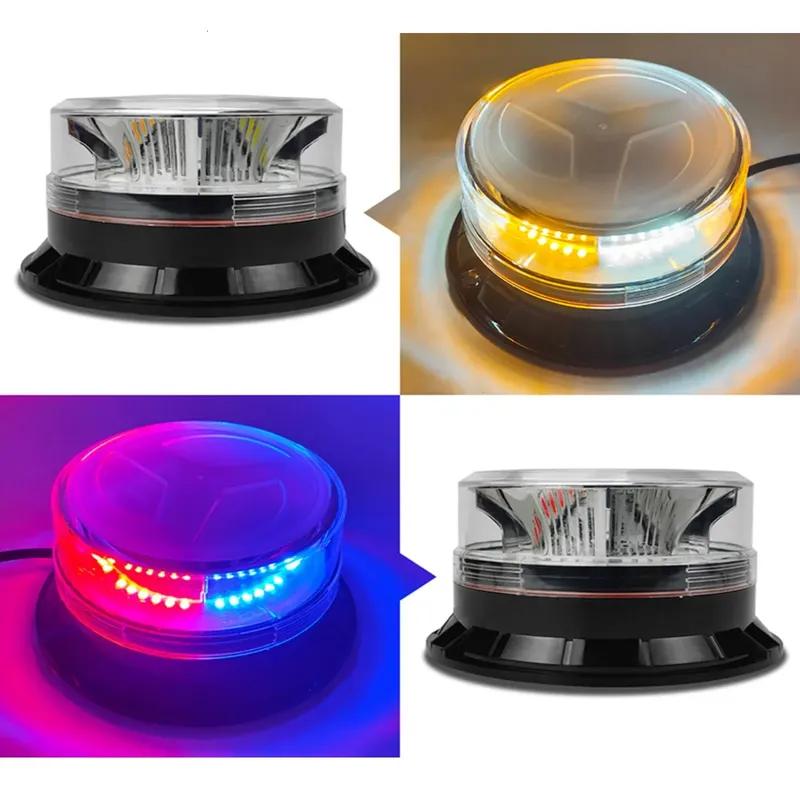 LED Flashing Warning Light Magnetic tallation Waterproof Emergency Lamp Signal Strobe Beacon Lights for Car School Bus