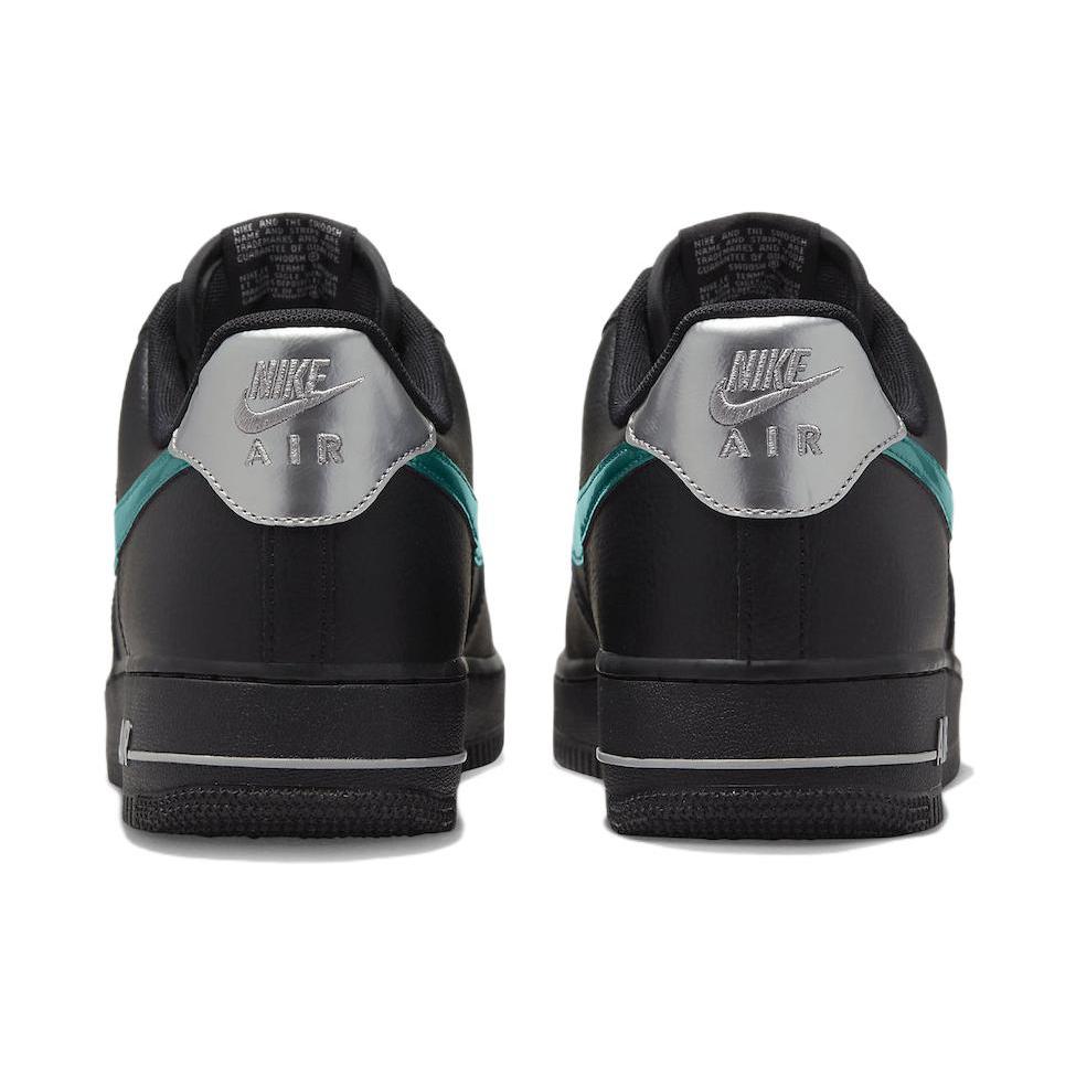 New Nike Air Force 1 '07 Low Black Blue Lightning FD0654-001