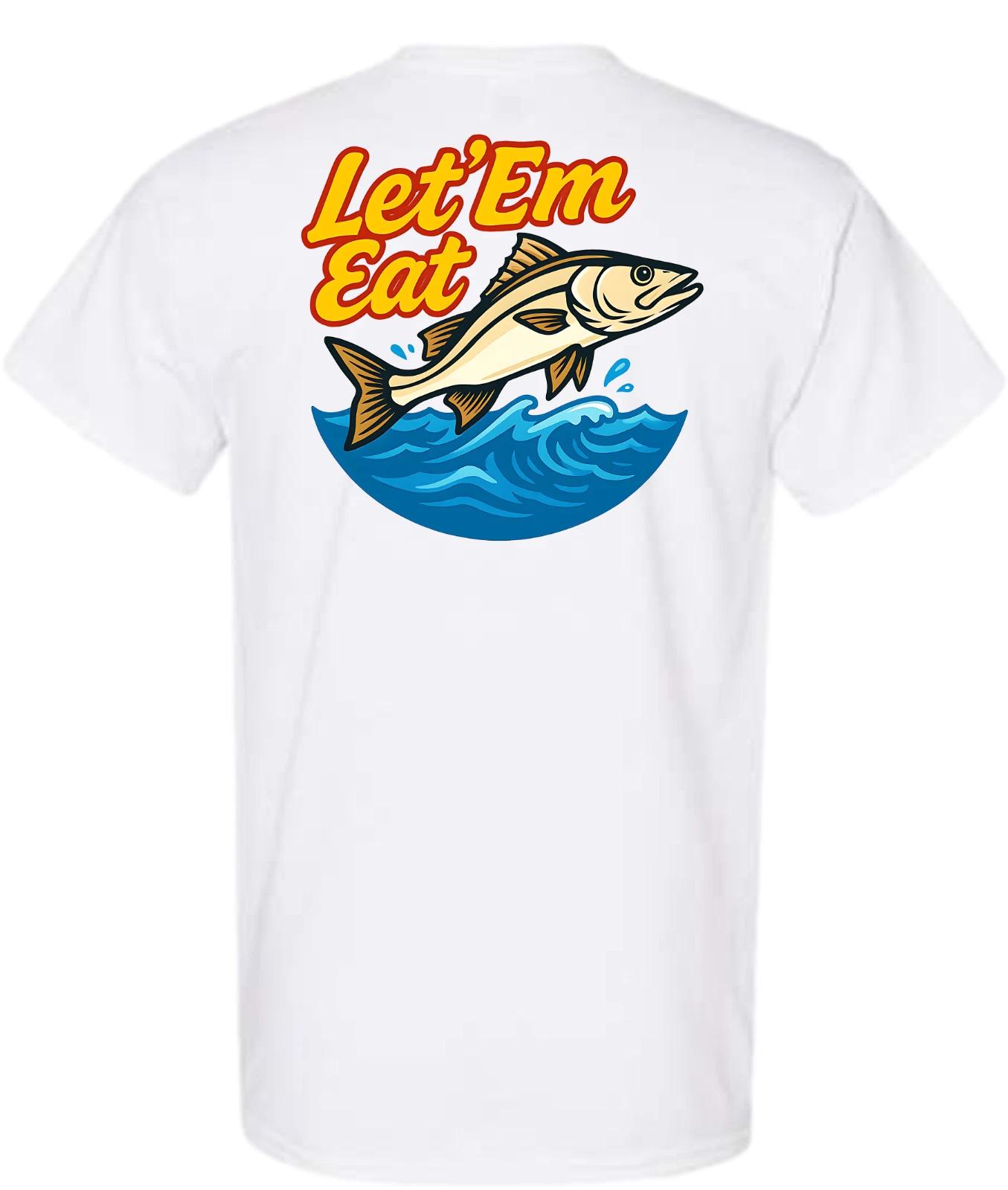Let Em Eat Snook Fishing Short Sleeve T-Shirt L