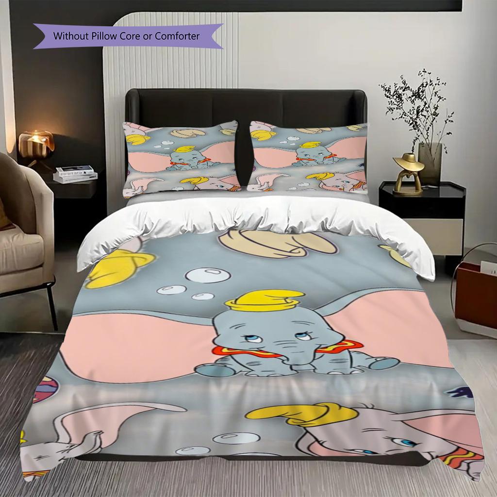 Dumbo'S Whimsical Circus Adventure Bedding 1 Duvet Cover 2 Pillowcase Without Core Duvet Cover And Pillowcase Bedding Set