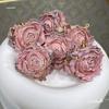 Rose-Dyed Epoxy Resin Flower Heads for DIY Earrings & Bracelets, Real Dried Semi-Finished Ornaments
