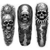 3pcs Temporary Tattoo Roses Black And Grey Realism Spider Butterflies Waterproof Long-lasting Body Stickers Thorns For