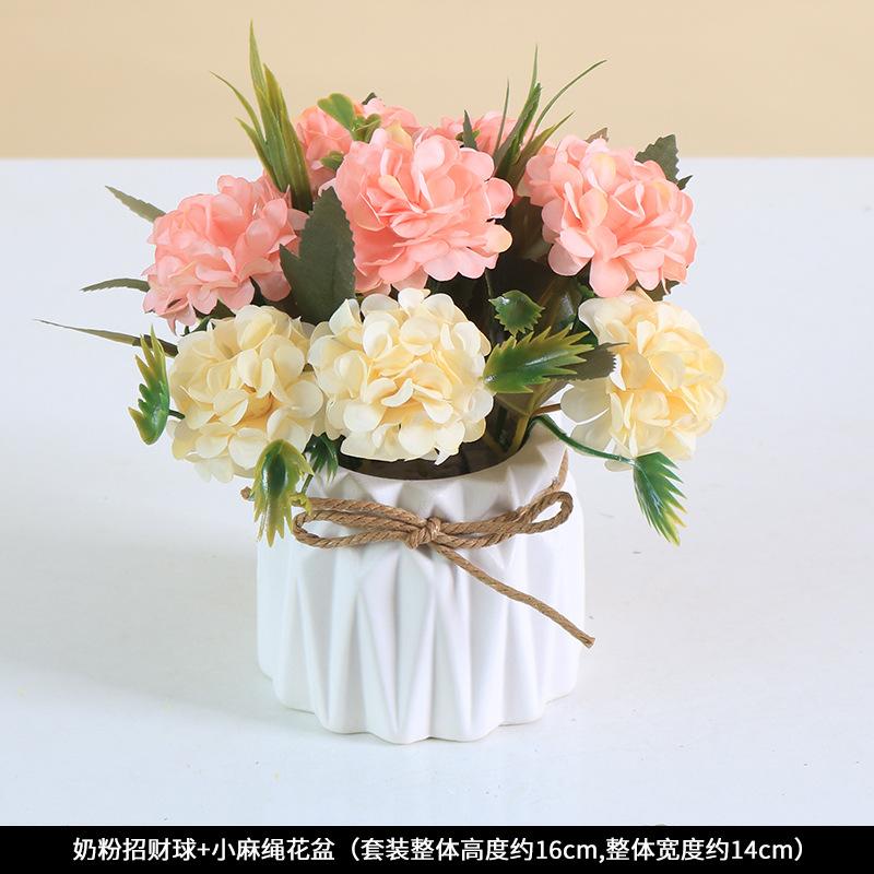 Simulated Potted Plants, Plastic False Flower Ornaments, Artificial Plants Bonsai Dining Table Decorations, Photography Props