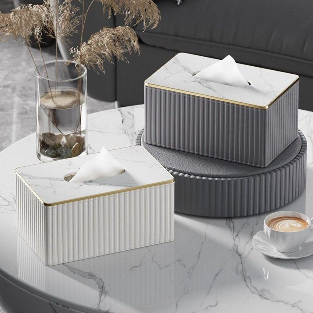 Vertical Pattern Napkin Holder European Style Paper Storage Container  Living Room Decoration