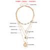 Fashion ins Multilayer Small Hole Chain Hollow Flower Diamond Cross Pendant Necklace Women