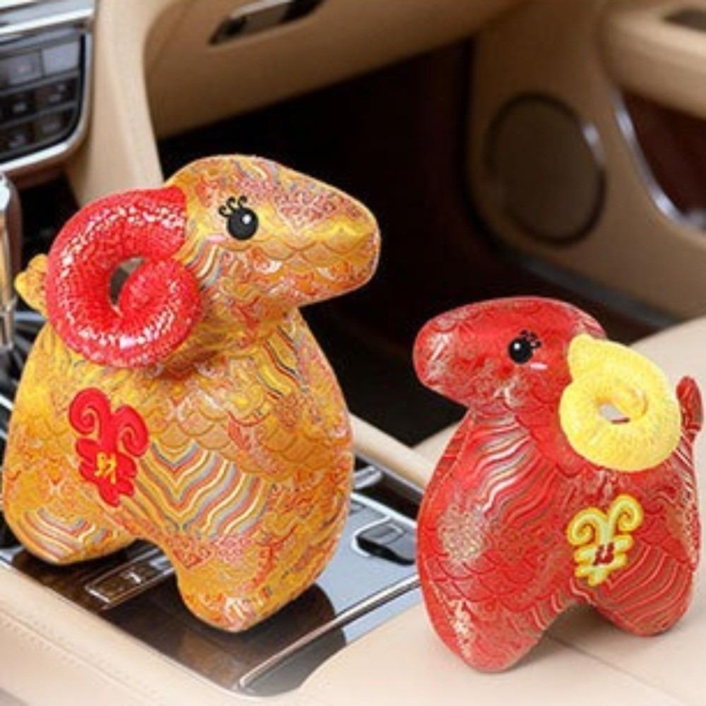 PP Cotton Zodiac Sheep Doll Chinese Style Fabric Pendant Portable Lamb Doll Party Souvenir