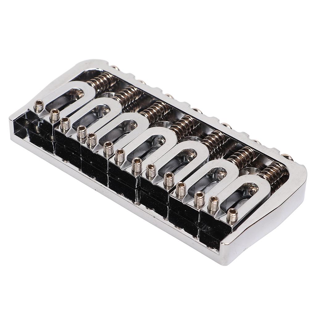Guitar Bridge 7 String Metal Tailpiece Instrument Accessory for Bass Ukulele Electric Guitars