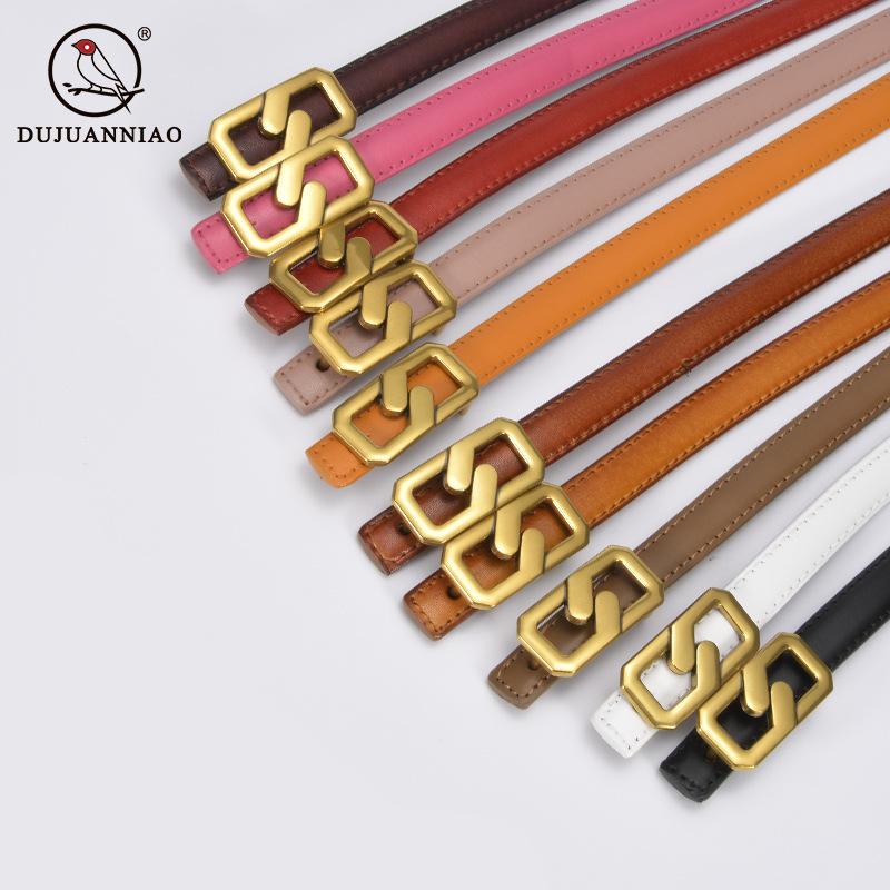 Ladies Thin Belt Simple Belt Women'S Decorative Suit Summer Dress Retro Buckle