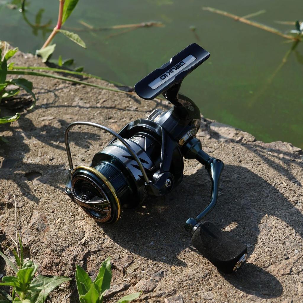 Spinning Reel for Saltwater Carbon Fiber Aluminum Stainless Steel Reverse Lightweight Design for Long Casts and Surf Available In Sizes Fishing, Body,