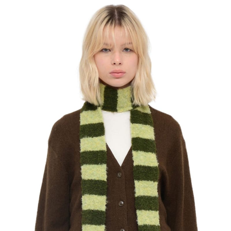 Velsey Stripe Mini Muffler [MOSS]