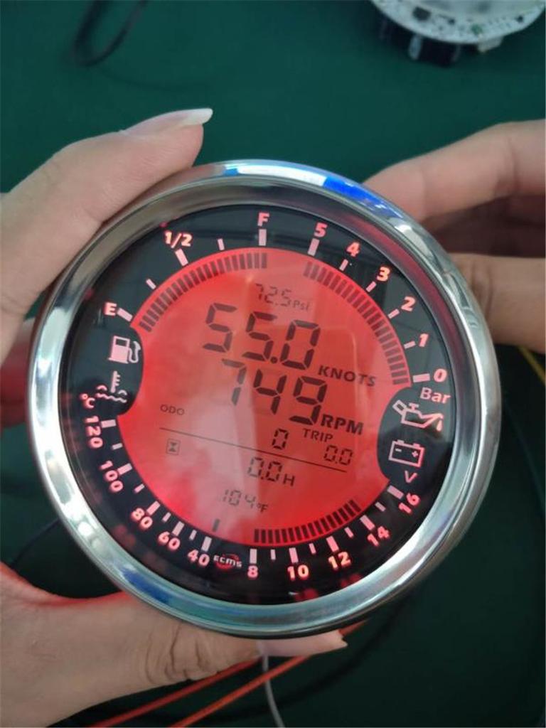 6-in-1 Multi-function Gauge Meter GPS Speedometer 12V