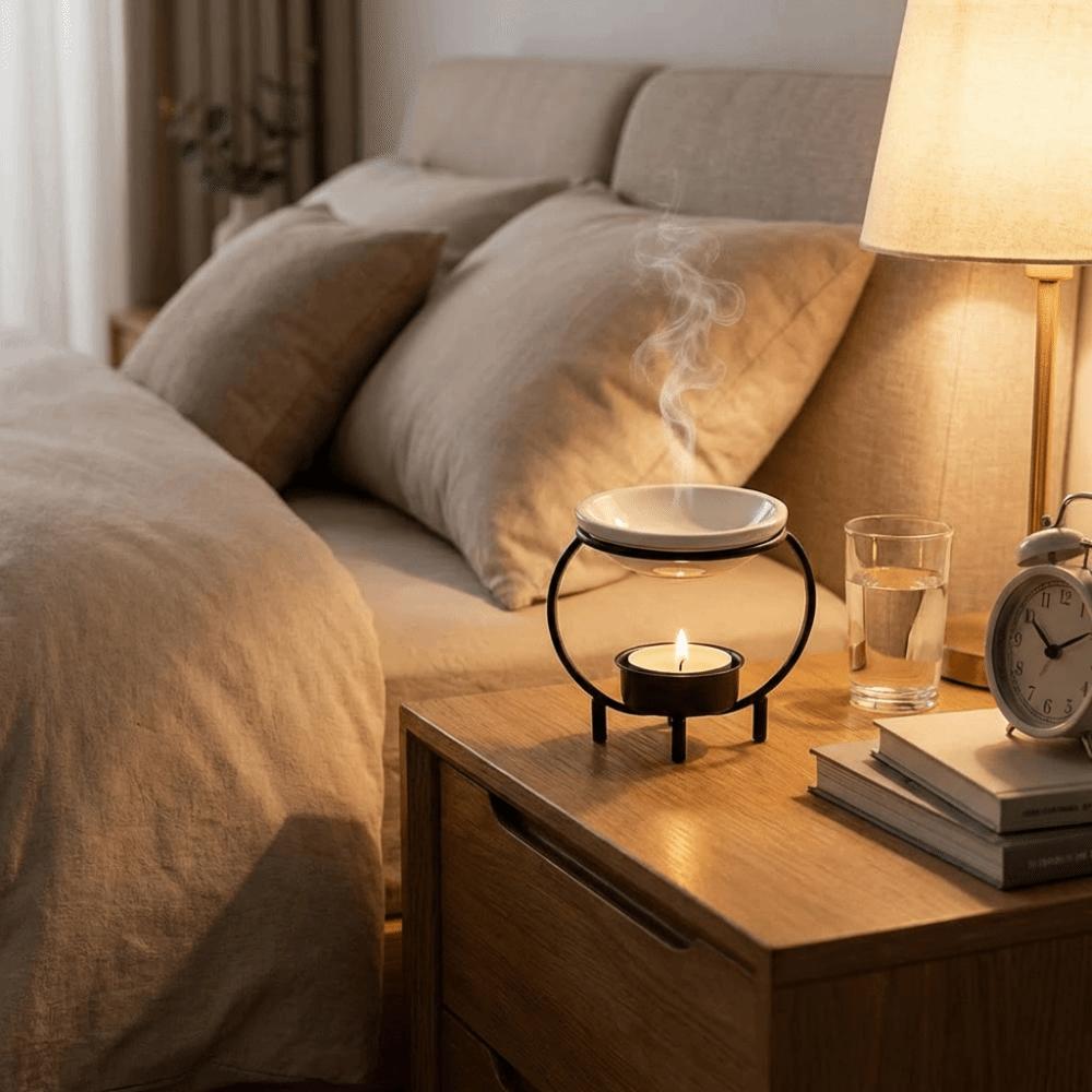 Portable Aromatherapy Candle Holder Minimalist Fragrance Burner Candle Heating Holder Home Decor