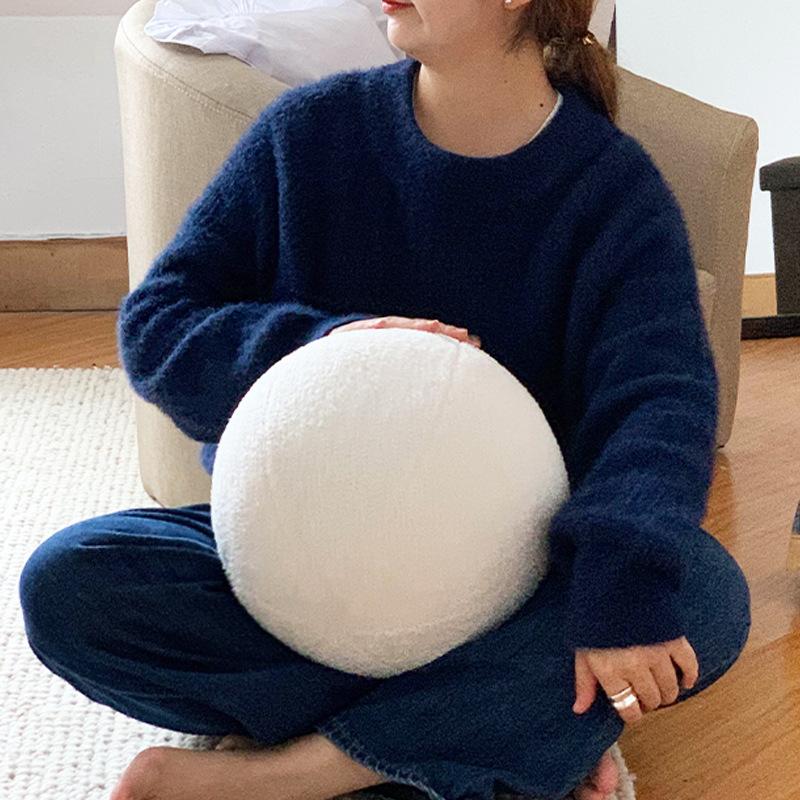 Ins Minimalist Living Room Sofa Ball Shaped Pillow Decoration Home Decoration Cushion Fun Ball Shaped Plush Car Cushion
