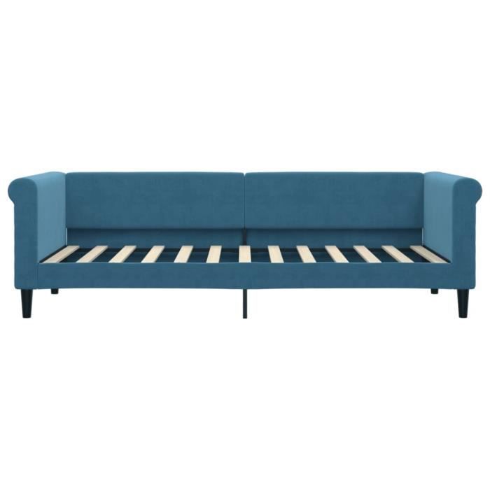 VidaXL Lit de repos bleu 80x200 cm velours 354236