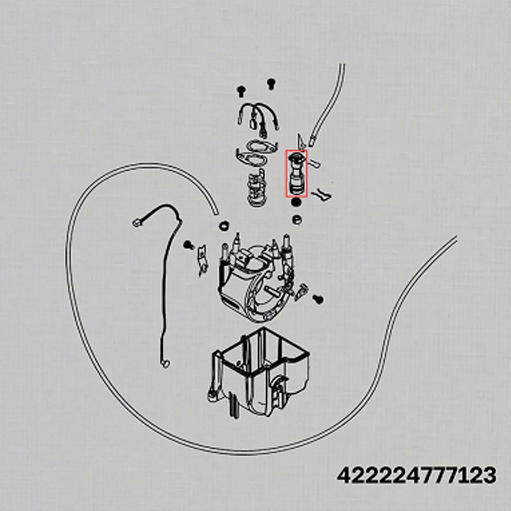 HermoBlock Einlassverbinder & Dichtung & Abstandshalter & Gabel D8mm Set für Wasserheizelement passend für Philips Kaffeemaschine 422224777123