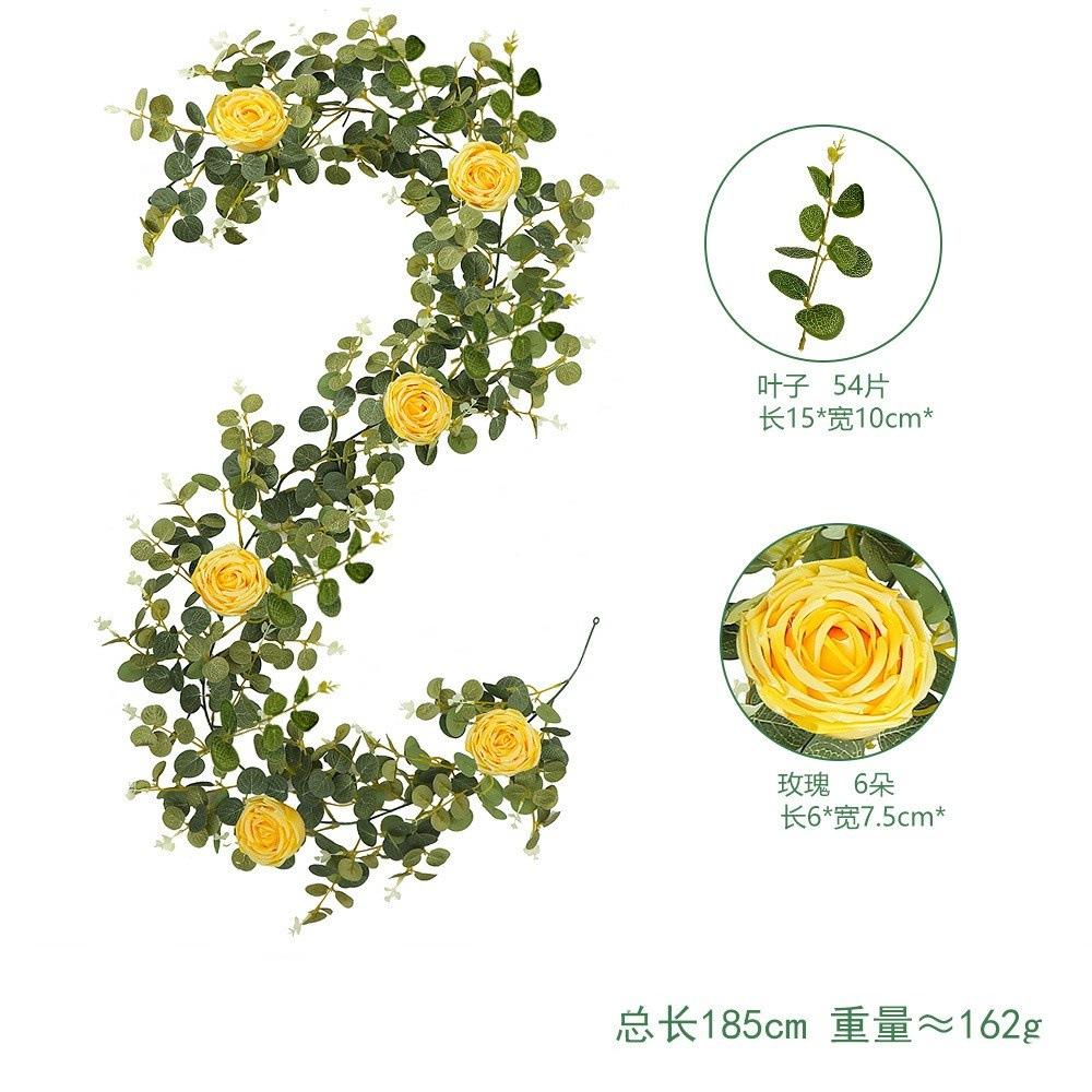1.85M Eucalyptus Leaves Rattan Party Wedding Money Leaves Rose Rattan Ins