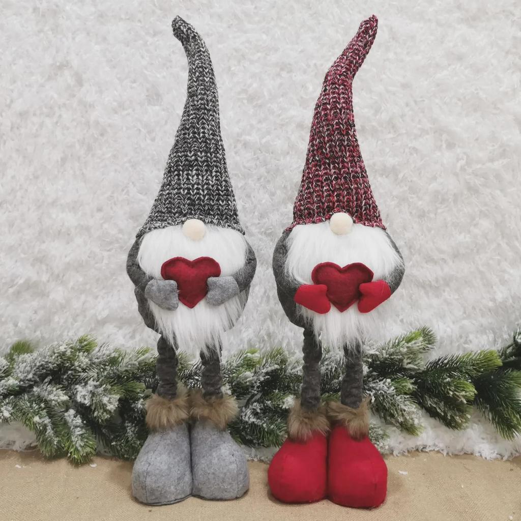 Valentine's Day Telescopic Knitted Faceless Nordic Standing Doll